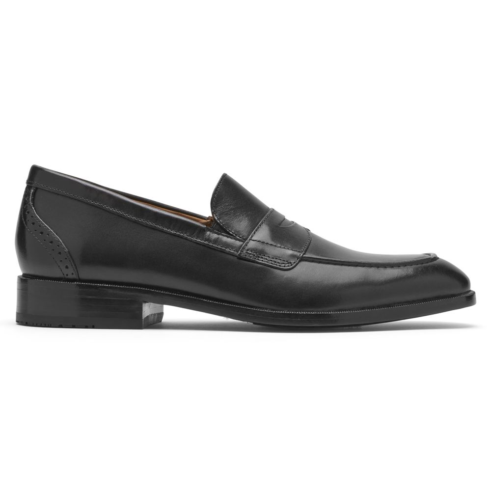 Rockport Total Motion Office Penny - Mens Loafers - Black - NZ (YVG-950126)